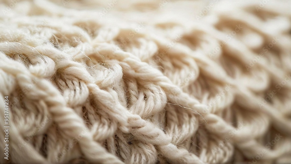 Close-up of white knitted fabric with a soft, textured surface. Close-up of white knitted fabric with a soft, textured surface.