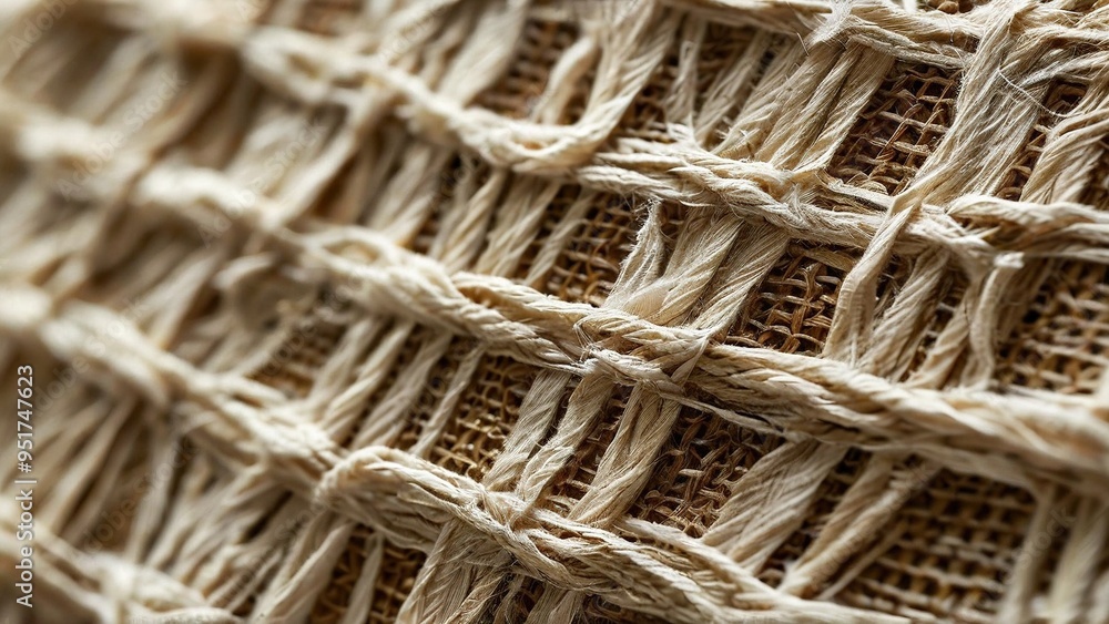 Close-up of woven fabric with a natural texture and pattern. Close-up of woven fabric with a natural texture and pattern.