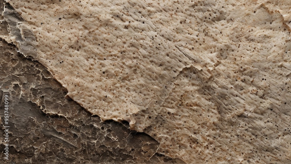 Close-up shot of a light beige and dark brown textured surface, resembling a thick cream or paste. The surface has a rough, uneven texture, with visible swirls and lines. Close-up shot of a light beige and dark brown textured surface, resembling a thick cream or paste. The surface has a rough, uneven texture, with visible swirls and lines.