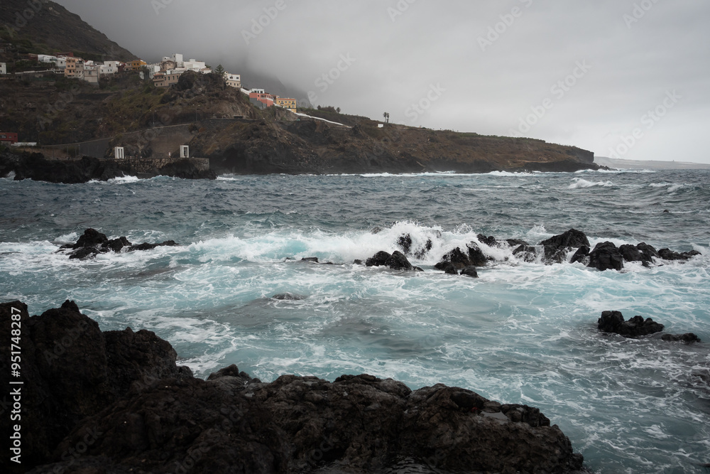 Pebble coast of Tenerife in the Canary Islands Pebble coast of Tenerife in the Canary Islands