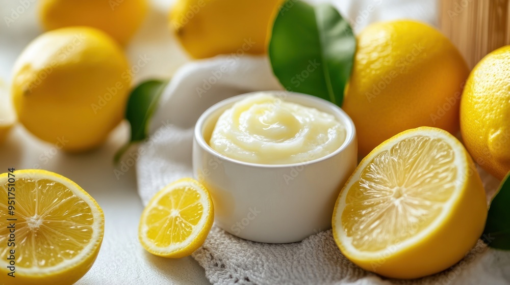 Fresh Lemon Curd with Lemon Slices Fresh Lemon Curd with Lemon Slices