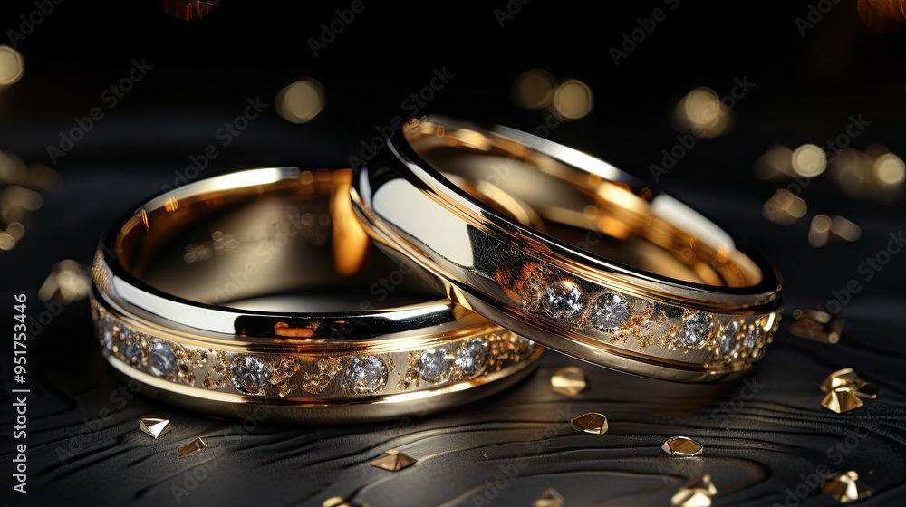 photo jewels sparkle in the golden wedding ring photo jewels sparkle in the golden wedding ring