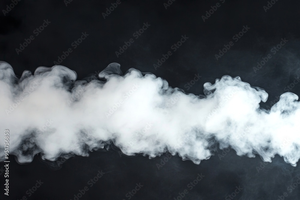 Dark background, abstract white smoke or fog, copy space for your text Dark background, abstract white smoke or fog, copy space for your text