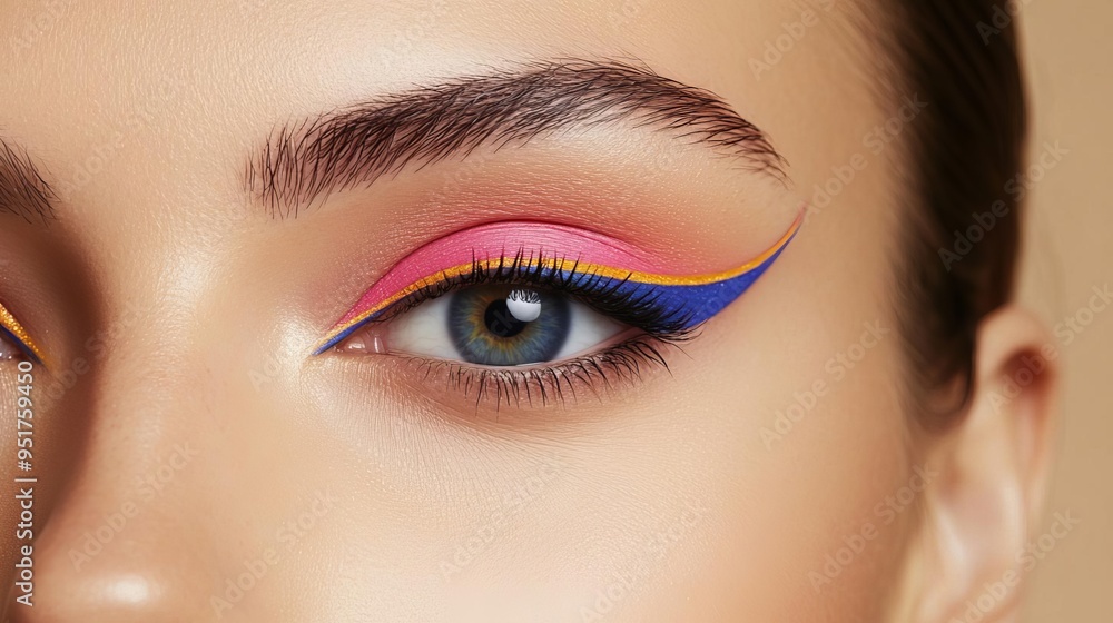 Naklejka premium Look Glamorous Evening Makeup Ideas