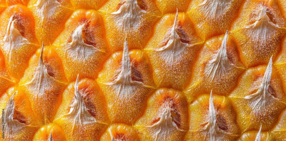 Pineapple skin close up. Tropical pattern with copy space. Patterned fruits banner. Pineapple skin close up. Tropical pattern with copy space. Patterned fruits banner.