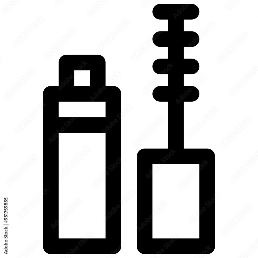 Mascara. Editable stroke vector icon. Mascara. Editable stroke vector icon.