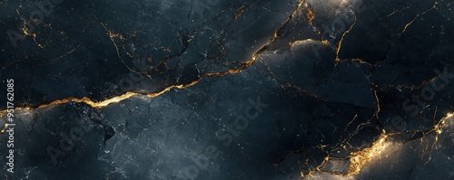 Seamless marble texture in dark grey with subtle gold veins, [Abstract Background Marble], [Bold and elegant]