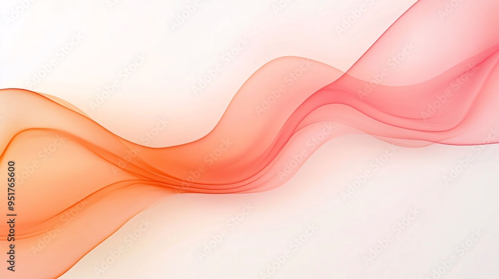 Abstract soft waves in warm shades of orange and pink, creating a soothing and elegant atmosphere. Abstract soft waves in warm shades of orange and pink, creating a soothing and elegant atmosphere.