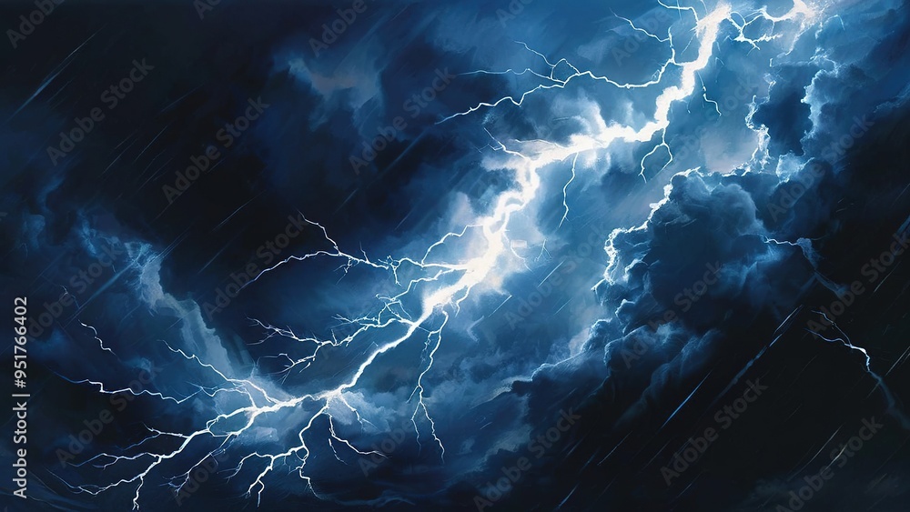 A dramatic image of a lightning bolt striking through a dark stormy sky. A dramatic image of a lightning bolt striking through a dark stormy sky.