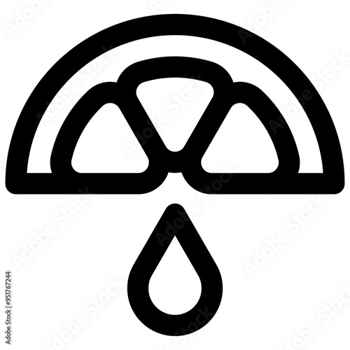 Citric acid. Editable stroke vector icon.