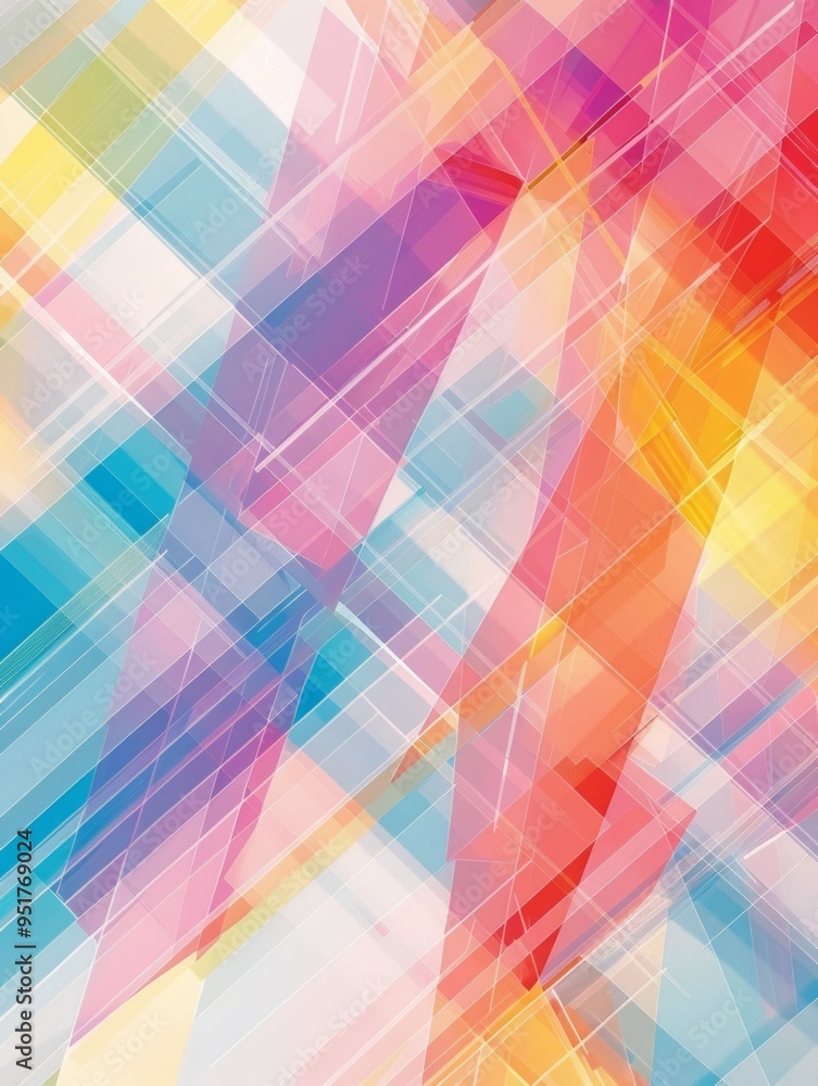A light background with multicolored lines A light background with multicolored lines