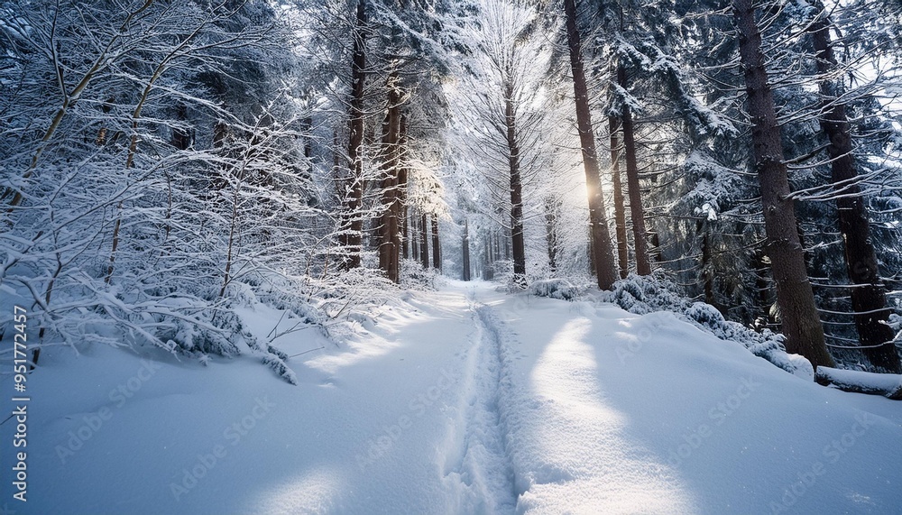 Winter forest path Winter forest path