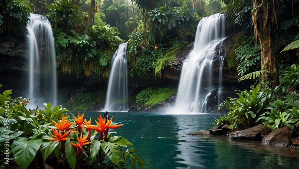 Fototapeta premium waterfall in the forest