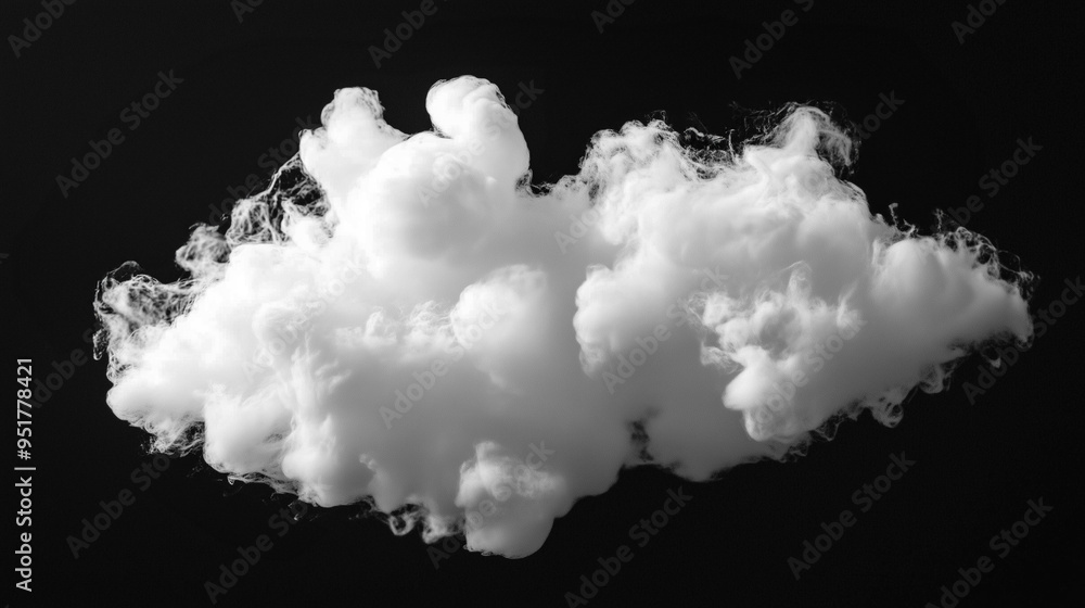 A white cloud isolated on black background. Texture overlays. Design element. A white cloud isolated on black background. Texture overlays. Design element.