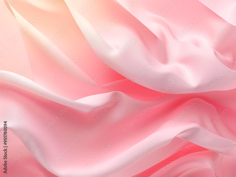 Obraz premium Pink silk fabric smooth satin texture very delicate. A very lightweight viscose fabric with rich drapery and a smooth texture