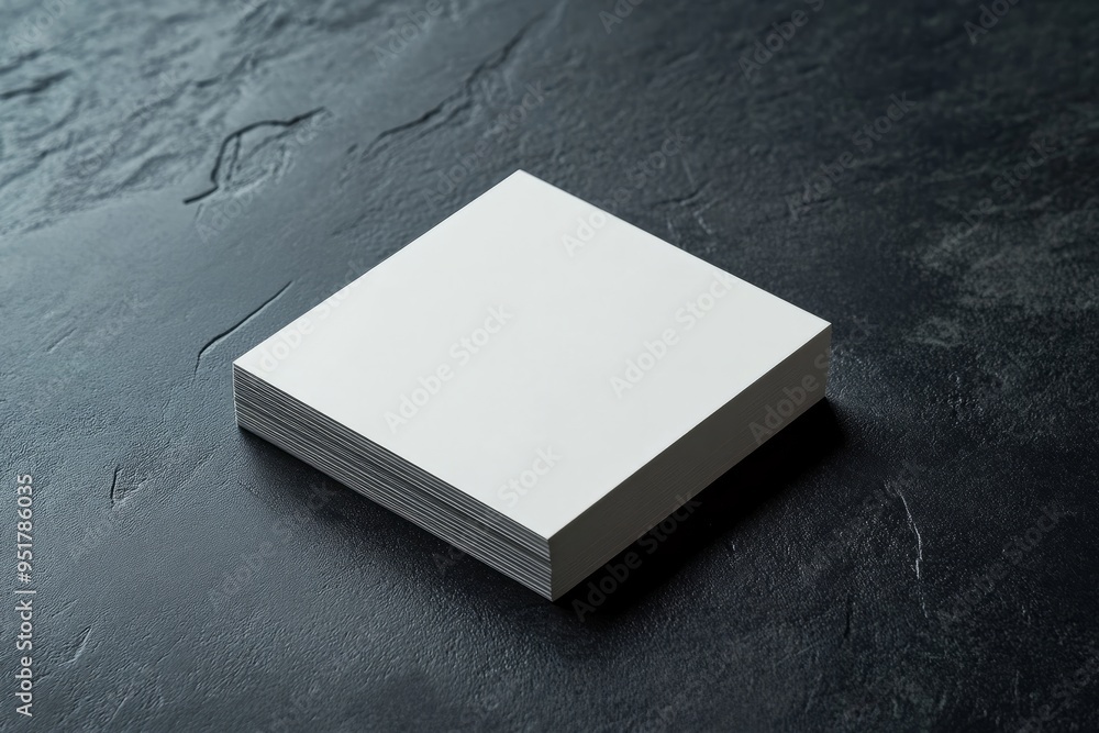 Fototapeta premium White business card mockup for branding, on dark background. Business concept