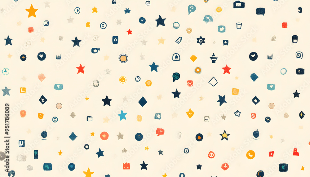 Repeating small icons, like stars, dots, or simple symbols, evenly spaced on a neutral background for a subtle pattern. Repeating small icons, like stars, dots, or simple symbols, evenly spaced on a neutral background for a subtle pattern.