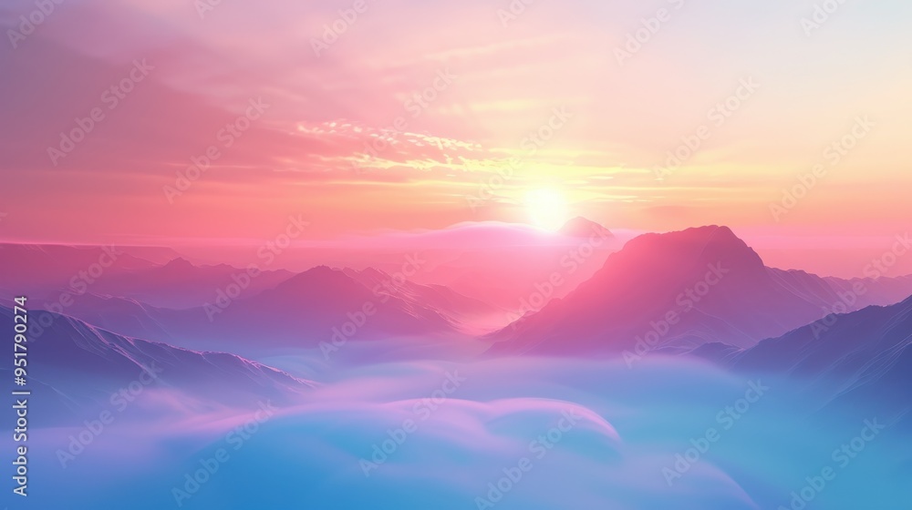 Vibrant Sunset Over Misty Canyon, a breathtaking scene showcasing a colorful sunset casting warm hues across a serene canyon enveloped in soft mist, creating a tranquil atmosphere. Vibrant Sunset Over Misty Canyon, a breathtaking scene showcasing a colorful sunset casting warm hues across a serene canyon enveloped in soft mist, creating a tranquil atmosphere.
