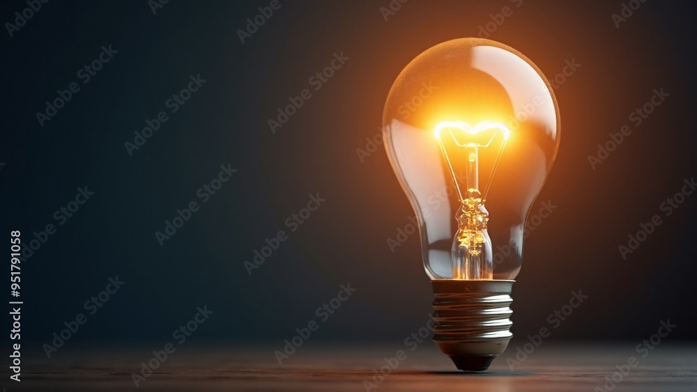 A glowing lightbulb on a dark surface symbolizing innovation and creativity A glowing lightbulb on a dark surface symbolizing innovation and creativity