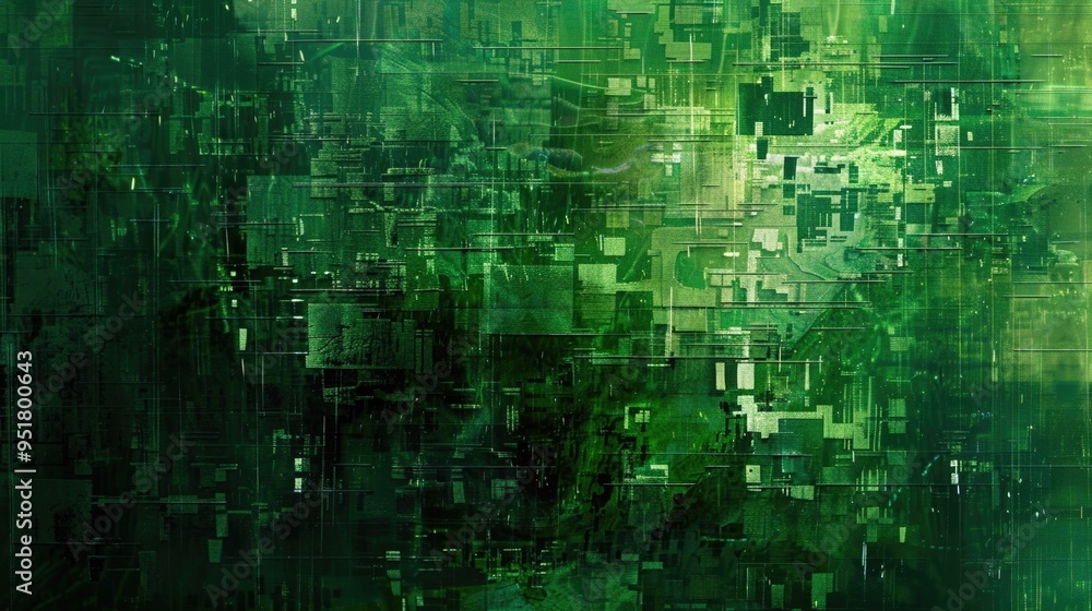 Abstract digital art with vibrant green tones, creating a fresh and lively atmosphere. Abstract digital art with vibrant green tones, creating a fresh and lively atmosphere.