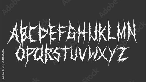 abstract metal font type style vector