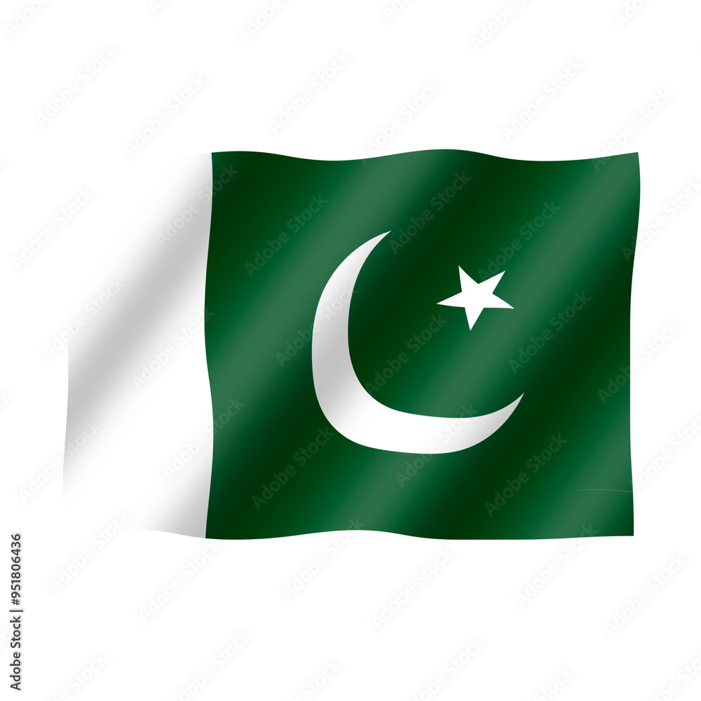 Pakistan national flag flying beautifully Pakistan national flag flying beautifully