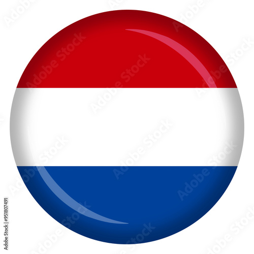 Dutch national flag in the form of a circle pin and badge