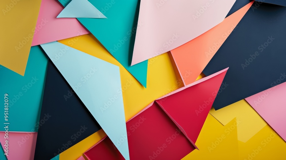 A modern, colorful abstract art composition of overlapping geometric shapes in various bright colors and patterns, displaying a playful and dynamic visual appeal. A modern, colorful abstract art composition of overlapping geometric shapes in various bright colors and patterns, displaying a playful and dynamic visual appeal.