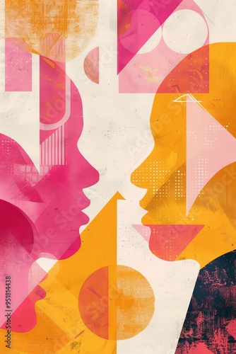 illustration representing social and strategic competence in gender equality