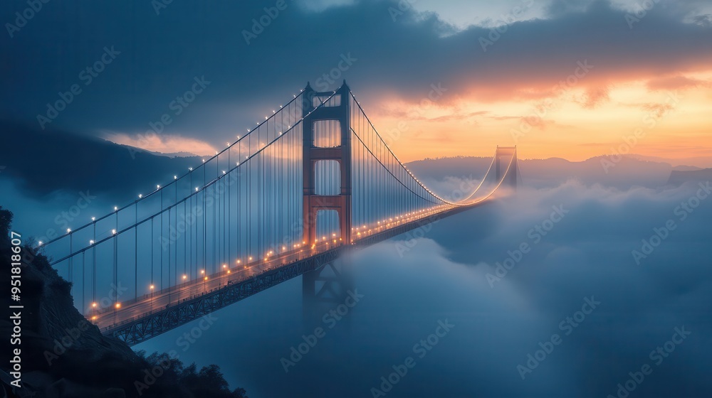 majestic suspension bridge stretching across a canyon lowangle view dramatic clouds golden hour light engineering marvel majestic suspension bridge stretching across a canyon lowangle view dramatic clouds golden hour light engineering marvel