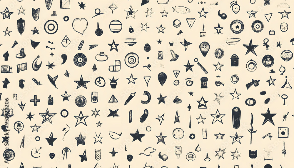 Repeating small icons, like stars, dots, or simple symbols, evenly spaced on a neutral background for a subtle pattern. Repeating small icons, like stars, dots, or simple symbols, evenly spaced on a neutral background for a subtle pattern.