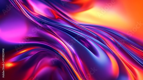 Vibrant swirling colors create a dynamic abstract pattern at sunset
