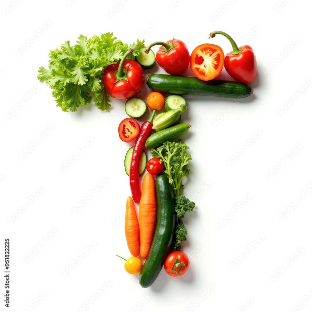 Vegetable Alphabet U, Letters made from fresh vegetables. Generative AI
Vegetable Alphabet U, Letters made from fresh vegetables. Generative AI