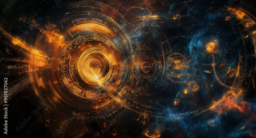 Fototapeta premium Infinity of Time: A Celestial Clockwork