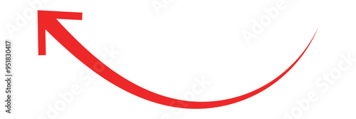 curve arrow graph moving up direction. Curve arrow vector icon. Arrow vector.