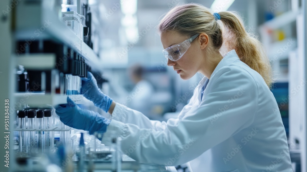 Female Scientist Working in Lab Female Scientist Working in Lab