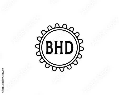 BHD logo design vector template. BHD photo