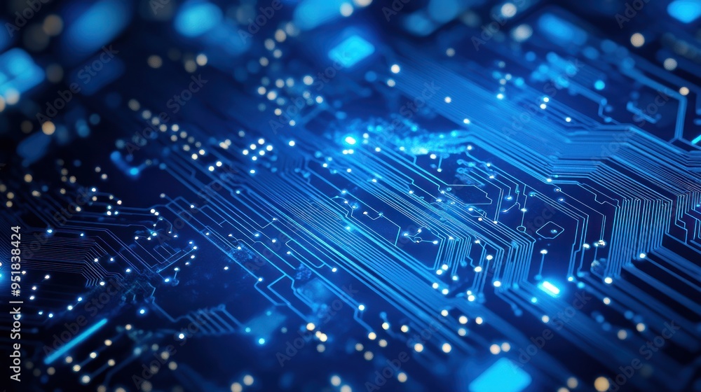 Abstract Digital Circuit Board