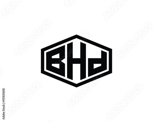 BHD logo design vector template. BHD