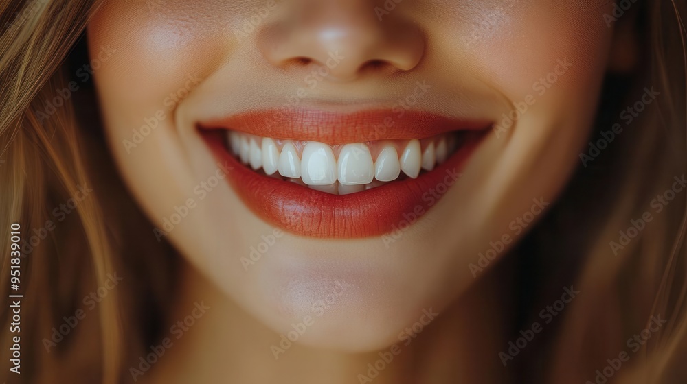 radiant smile closeup perfect pearly white teeth vibrant lips freshfaced young woman soft beauty lighting clean clinical background dental care concept radiant smile closeup perfect pearly white teeth vibrant lips freshfaced young woman soft beauty lighting clean clinical background dental care concept