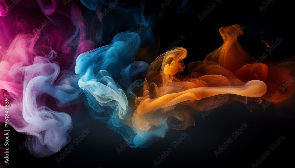 Fototapeta premium Dynamic colorful smoke effects