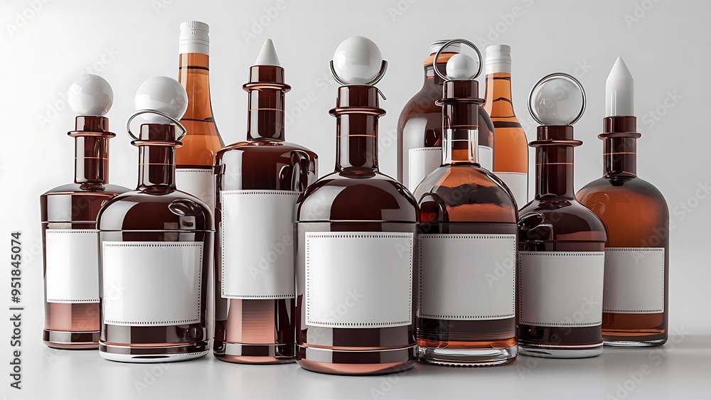 Different images of alcohol isolated on a white background Different images of alcohol isolated on a white background