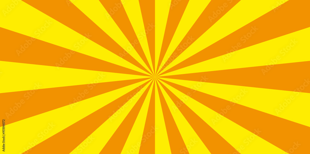 Fototapeta premium Minimal sunrise radiate striped geometric circus light Colorful sun rays sunburst pattern background. Sunburst background vector illustration pattern beam rays. 
