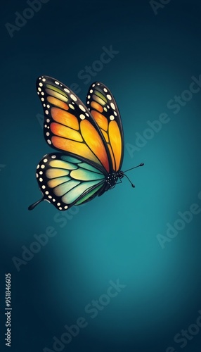 illustration de papillon jaune et vert