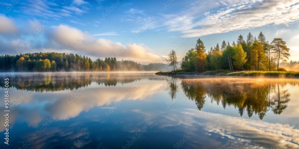 Misty Lake Reflections at Dawn, nature , lake , reflection , photography Misty Lake Reflections at Dawn, nature , lake , reflection , photography