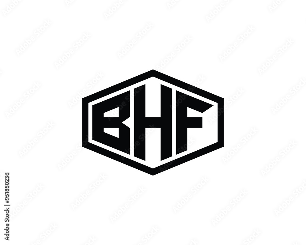 BHF logo design vector template. BHF BHF logo design vector template. BHF