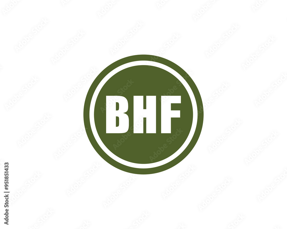 BHF logo design vector template. BHF BHF logo design vector template. BHF