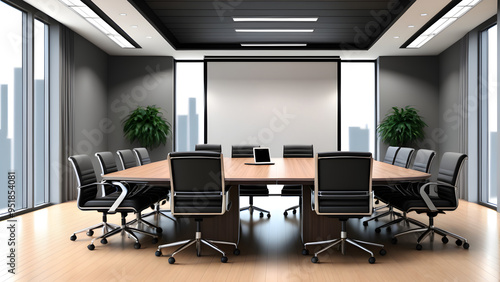 Blank conference room, office scene layout, commercial background, commercial office building