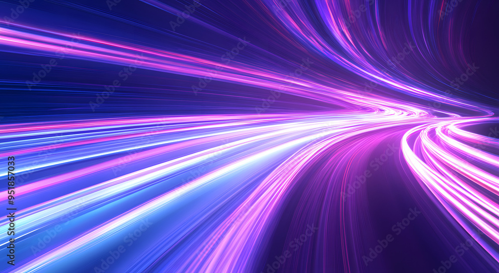 High-Speed Road Light Trails in Purple and Blue Colors
High-Speed Road Light Trails in Purple and Blue Colors