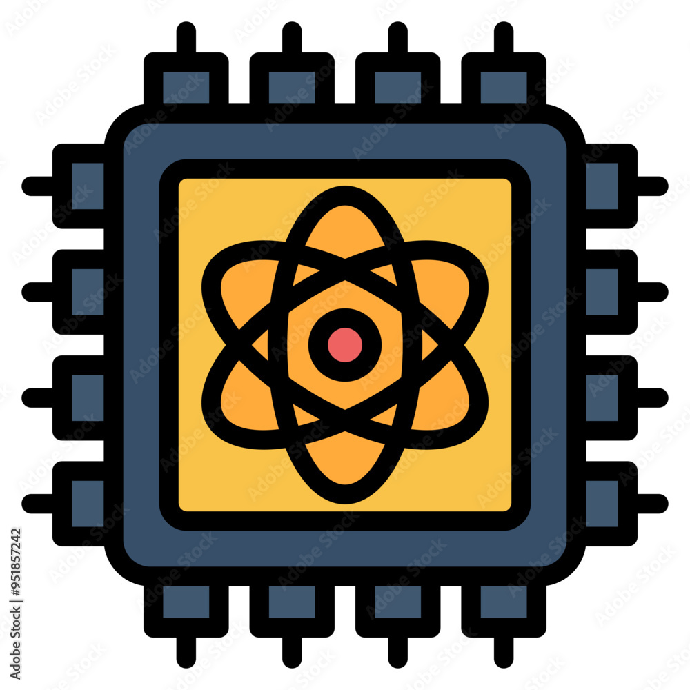 Quantum Computing Icon Element For Design Quantum Computing Icon Element For Design
